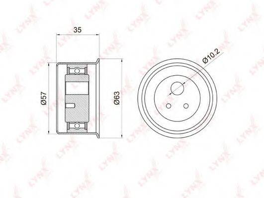 LYNXAUTO PB1039 Натяжний ролик, ремінь ГРМ