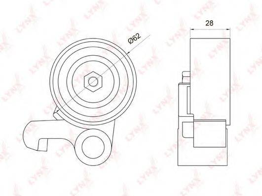 LYNXAUTO PB1073 Натяжний ролик, ремінь ГРМ