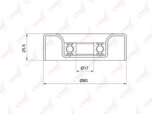 LYNXAUTO PB5002 Натяжний ролик, полікліновий ремінь