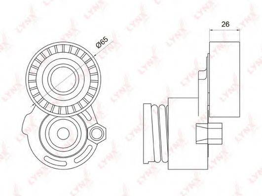 LYNXAUTO PT3035 Натягувач ременя, клинового зубча