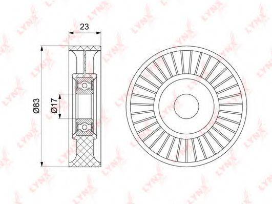 LYNXAUTO PB5219 Натяжний ролик, полікліновий ремінь