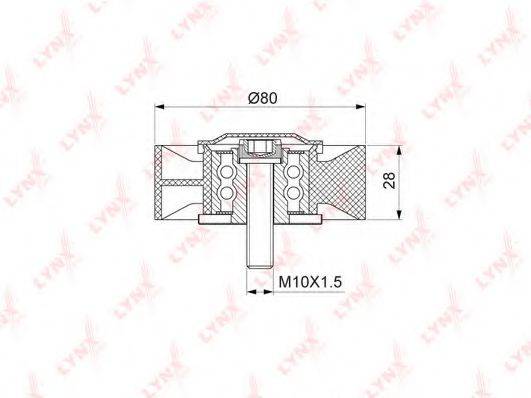 LYNXAUTO PB7165 Паразитний / провідний ролик, полікліновий ремінь