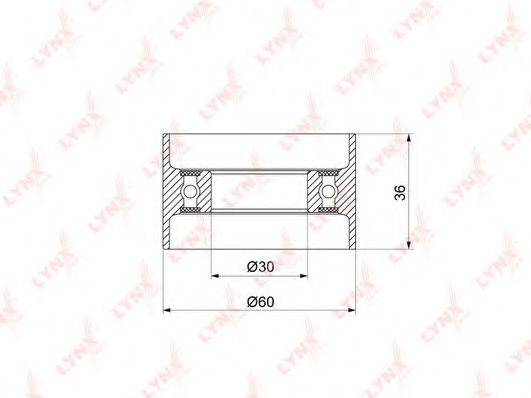 LYNXAUTO PB1315 Натяжний ролик, ремінь ГРМ