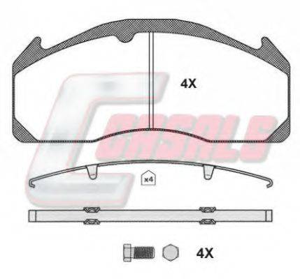 CASALS BKM1388 Комплект гальмівних колодок, дискове гальмо