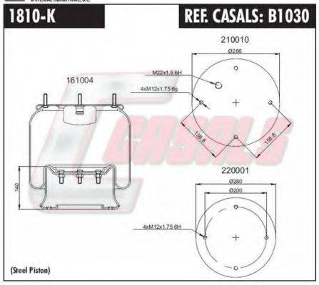 CASALS B1030 Кожух пневматичної ресори