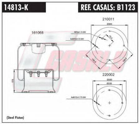 CASALS B1123 Кожух пневматичної ресори