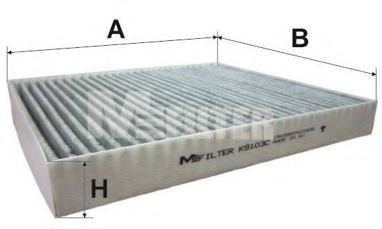 MFILTER K9103C Фільтр, повітря у внутрішньому просторі