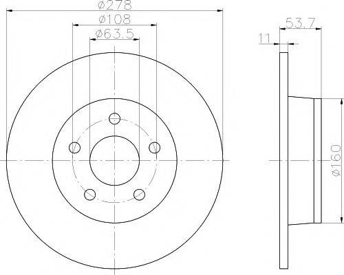 HELLA PAGID 8DD355110291 гальмівний диск