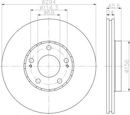 HELLA PAGID 8DD355111561 гальмівний диск