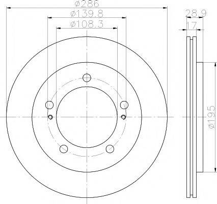 HELLA PAGID 8DD355111791 гальмівний диск