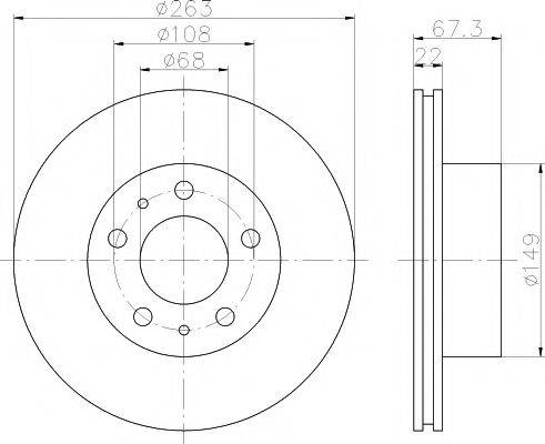 HELLA PAGID 8DD355100341 гальмівний диск