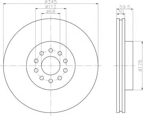 HELLA PAGID 8DD355108481 гальмівний диск