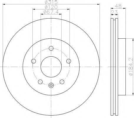 HELLA PAGID 8DD355116061 гальмівний диск