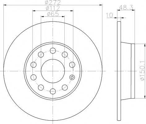 HELLA PAGID 8DD355116971 гальмівний диск