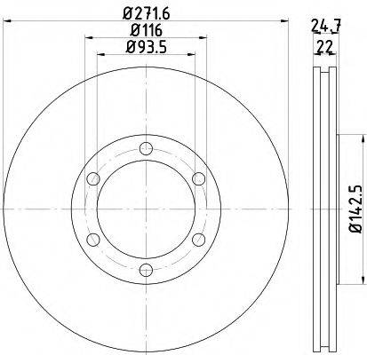 HELLA PAGID 8DD355117661 гальмівний диск