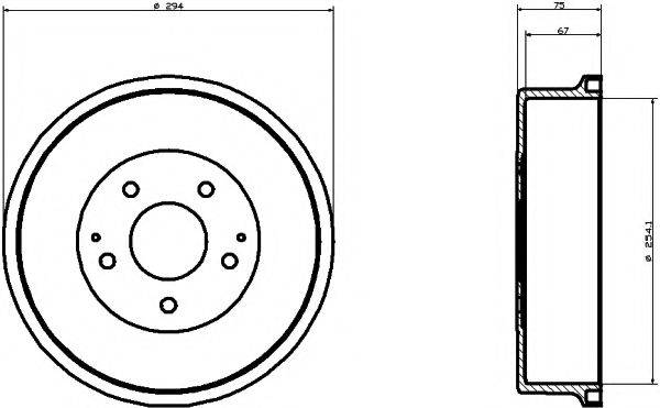 HELLA PAGID 8DT355300331 Гальмівний барабан