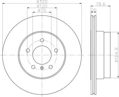 HELLA PAGID 8DD355114001 гальмівний диск