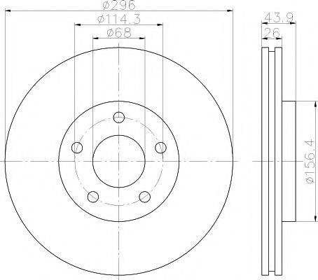 HELLA PAGID 8DD355114601 гальмівний диск