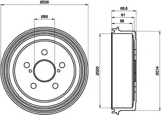 HELLA PAGID 8DT355301321 Гальмівний барабан