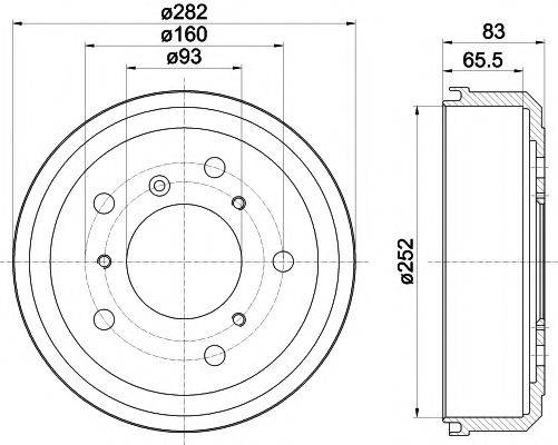 HELLA PAGID 8DT355301651 Гальмівний барабан