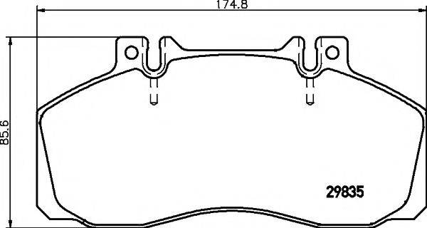 HELLA PAGID 8DB355005311 Комплект гальмівних колодок, дискове гальмо