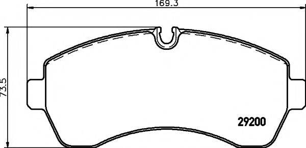 HELLA PAGID 8DB355005531 Комплект гальмівних колодок, дискове гальмо