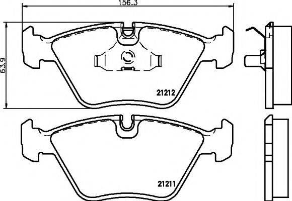 HELLA PAGID 8DB355008081 Комплект гальмівних колодок, дискове гальмо