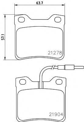 HELLA PAGID 8DB355008171 Комплект гальмівних колодок, дискове гальмо