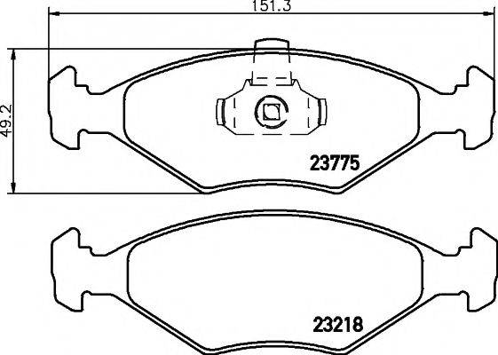 HELLA PAGID 8DB355008511 Комплект гальмівних колодок, дискове гальмо