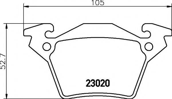 HELLA PAGID 8DB355008641 Комплект гальмівних колодок, дискове гальмо