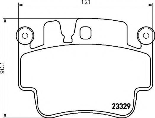 HELLA PAGID 8DB355009281 Комплект гальмівних колодок, дискове гальмо