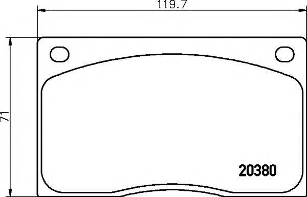 HELLA PAGID 8DB355009611 Комплект гальмівних колодок, дискове гальмо