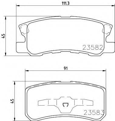 HELLA PAGID 8DB355009691 Комплект гальмівних колодок, дискове гальмо