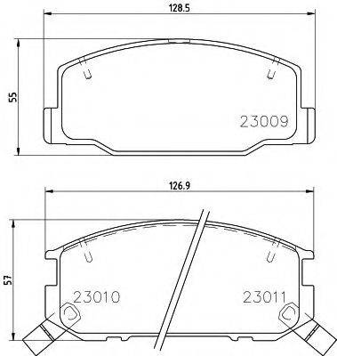 HELLA PAGID 8DB355009831 Комплект гальмівних колодок, дискове гальмо