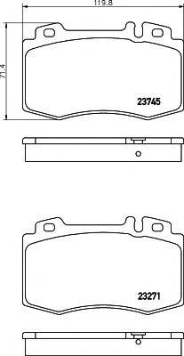 HELLA PAGID 8DB355010101 Комплект гальмівних колодок, дискове гальмо