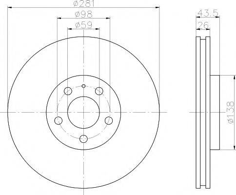 HELLA PAGID 8DD355103131 гальмівний диск