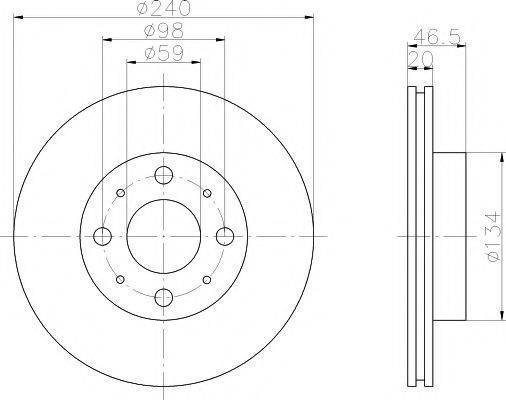 HELLA PAGID 8DD355105881 гальмівний диск