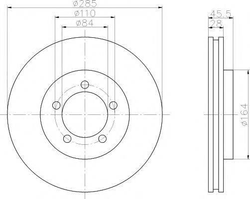 HELLA PAGID 8DD355106251 гальмівний диск