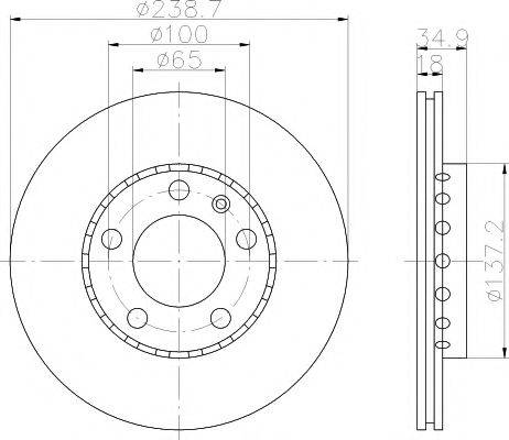 HELLA PAGID 8DD355107641 гальмівний диск