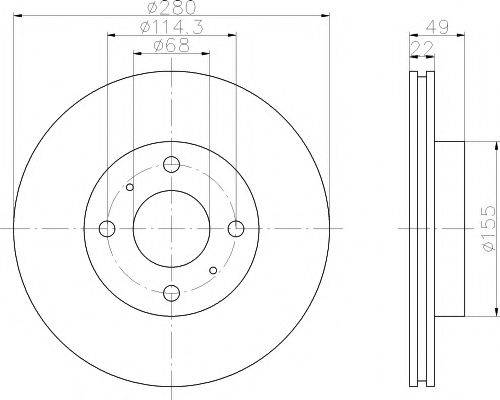 HELLA PAGID 8DD355107991 гальмівний диск