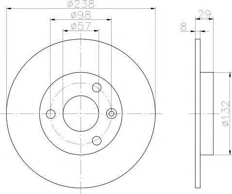 HELLA PAGID 8DD355101451 гальмівний диск