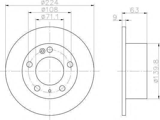 HELLA PAGID 8DD355102461 гальмівний диск