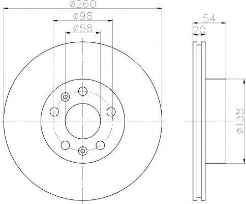 HELLA PAGID 8DD355100231 гальмівний диск