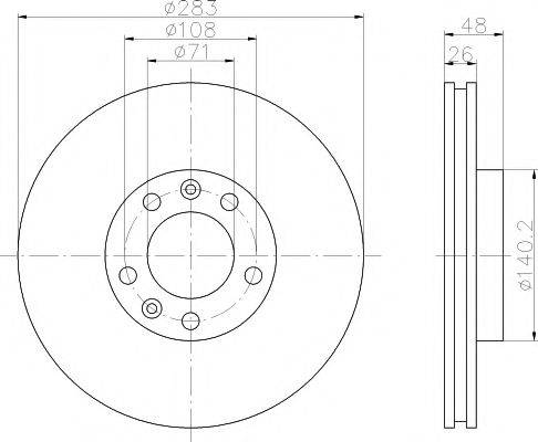 HELLA PAGID 8DD355103451 гальмівний диск