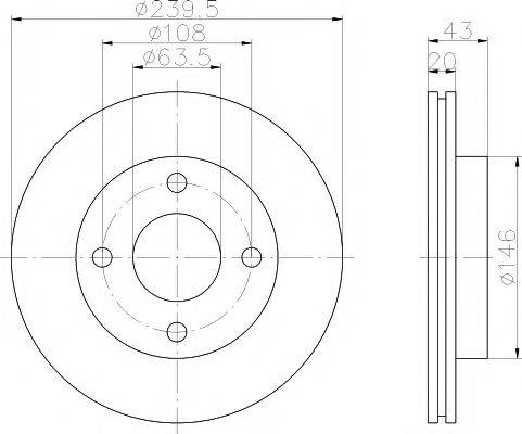 HELLA PAGID 8DD355102221 гальмівний диск