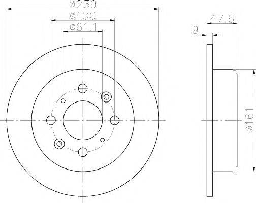 HELLA PAGID 8DD355104951 гальмівний диск