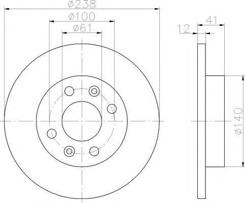 HELLA PAGID 8DD355101241 гальмівний диск