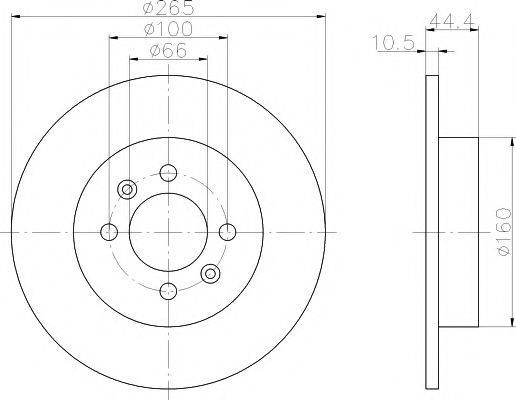 HELLA PAGID 8DD355103501 гальмівний диск