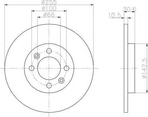 HELLA PAGID 8DD355103891 гальмівний диск