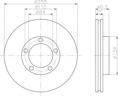 HELLA PAGID 8DD355105181 гальмівний диск